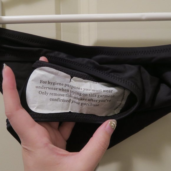 Girlfriend Collective. Black Volley Cheeky Bikini Bottom. Size XL NWT. - Picture 5 of 10